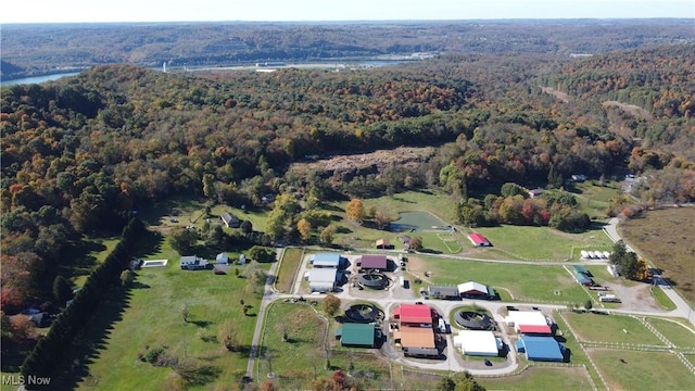 96 Trotter Dr, New Cumberland, WV 26047 - aerial view of property's location featuring a heavily wooded area