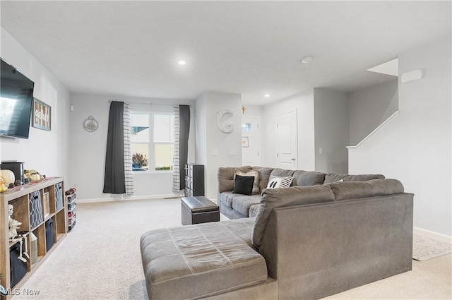 view of carpeted living room