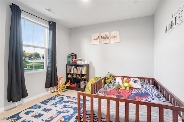 view of carpeted bedroom