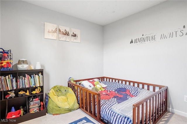 view of carpeted bedroom