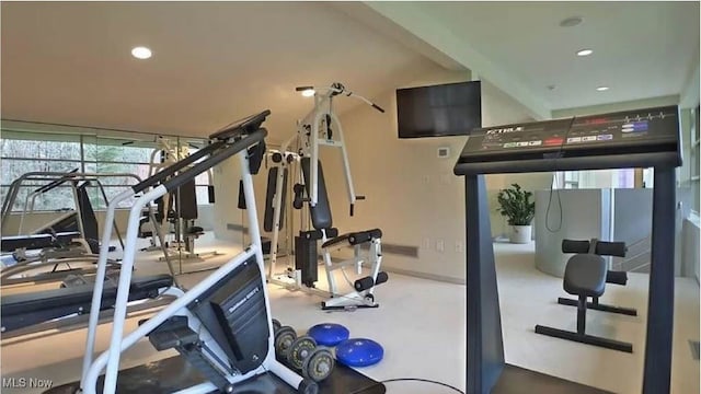 view of workout area