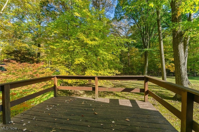 view of wooden terrace