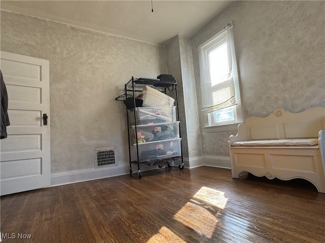 interior space featuring dark wood-type flooring