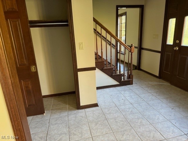 view of tiled entrance foyer