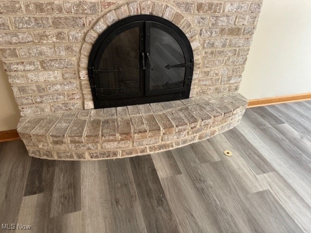 interior details with hardwood / wood-style flooring