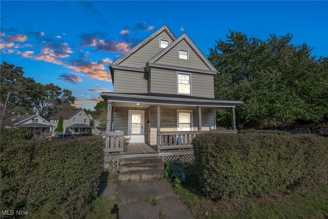 view of front of house with a porch