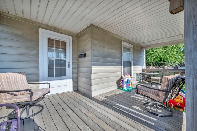 view of wooden deck