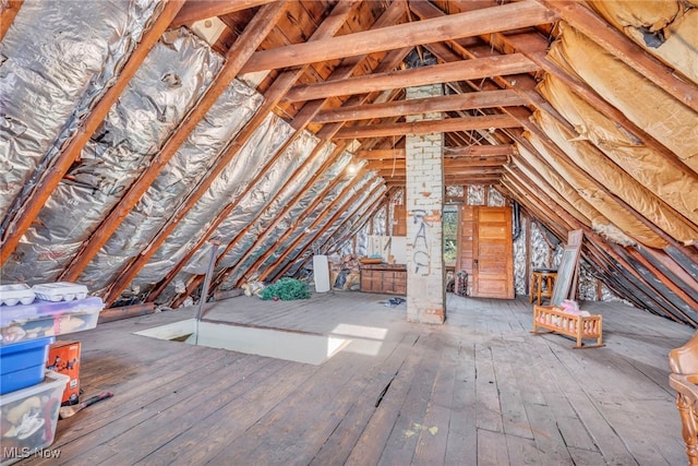 view of attic