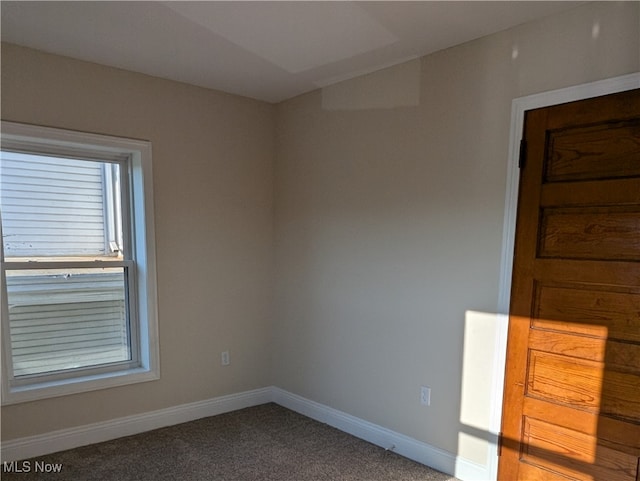 view of carpeted empty room