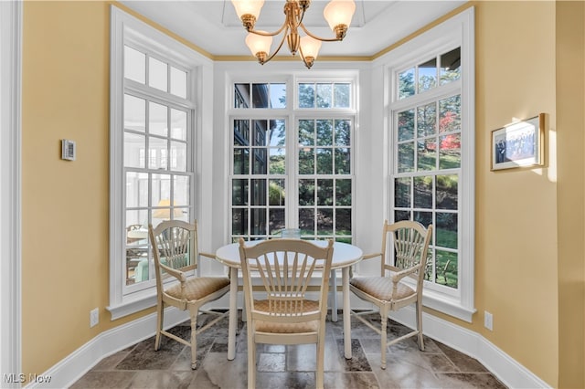 39470 Stillman Ln, Willoughby, OH 44094 - dining space featuring a notable chandelier