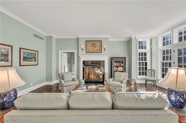 39470 Stillman Ln, Willoughby, OH 44094 - living room featuring hardwood / wood-style flooring and ornamental molding