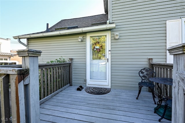 view of wooden deck