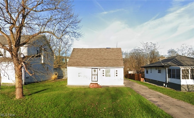 exterior space featuring a yard