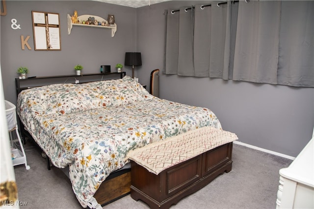 view of carpeted bedroom