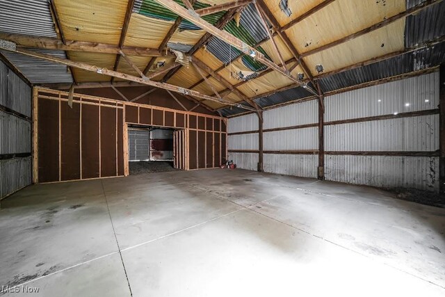 5552 Nelson Mosier Rd, Southington, OH 44470 - garage featuring metal wall