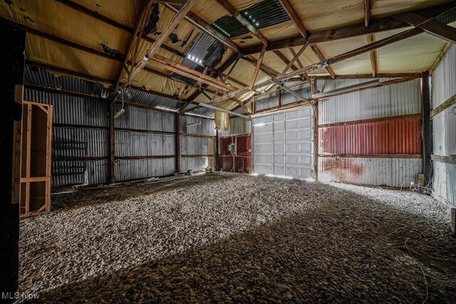 5552 Nelson Mosier Rd, Southington, OH 44470 - garage featuring metal wall