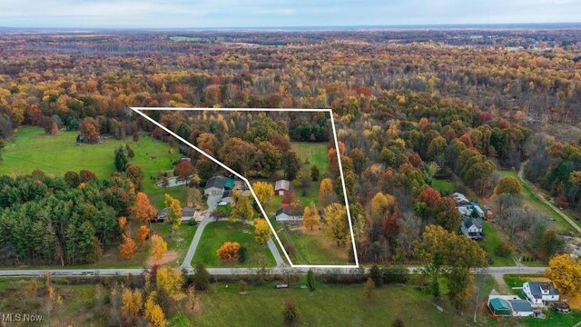 5552 Nelson Mosier Rd, Southington, OH 44470 - aerial view featuring a forest view