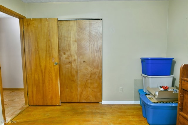 interior space featuring light hardwood / wood-style flooring