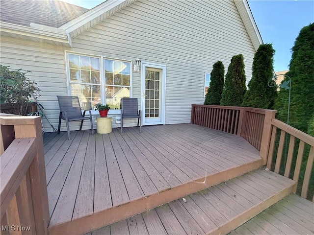 view of wooden terrace