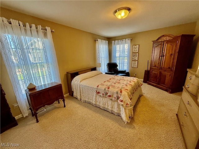 view of carpeted bedroom