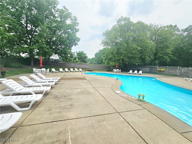 215 S Aspen Ct Unit 2, Warren, OH 44484 - community pool featuring a patio and view of scattered trees