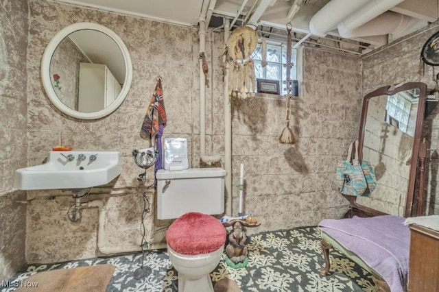 bathroom featuring toilet and sink