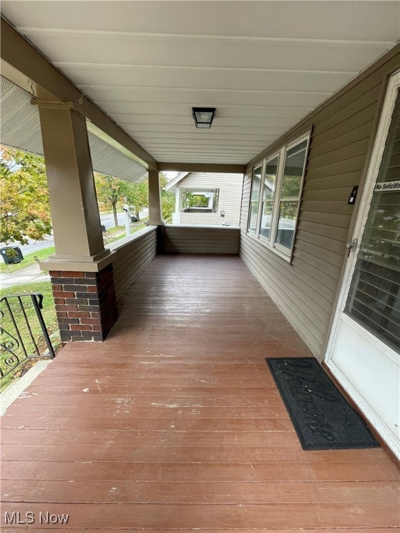 view of patio with a porch