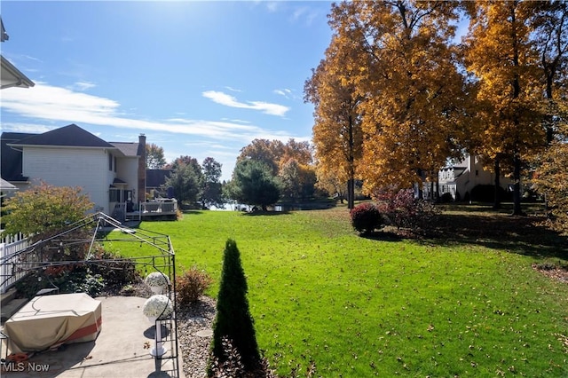 view of yard with a gazebo