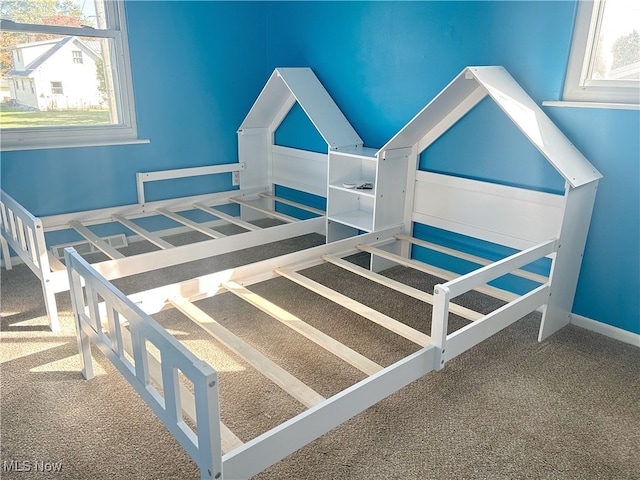 bedroom with carpet floors