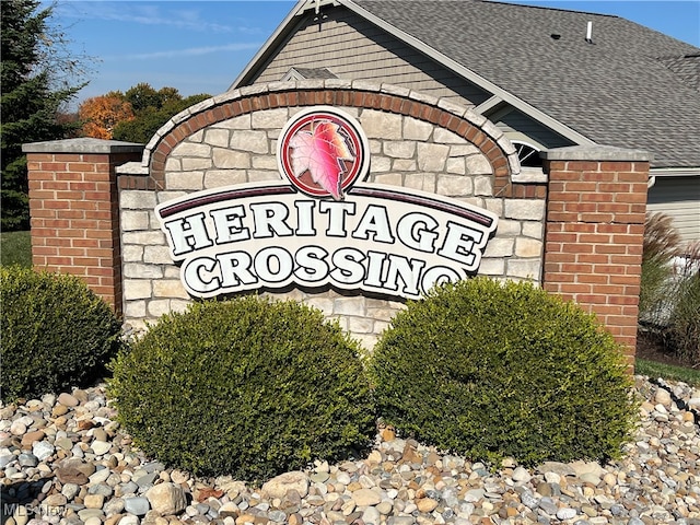 view of community sign