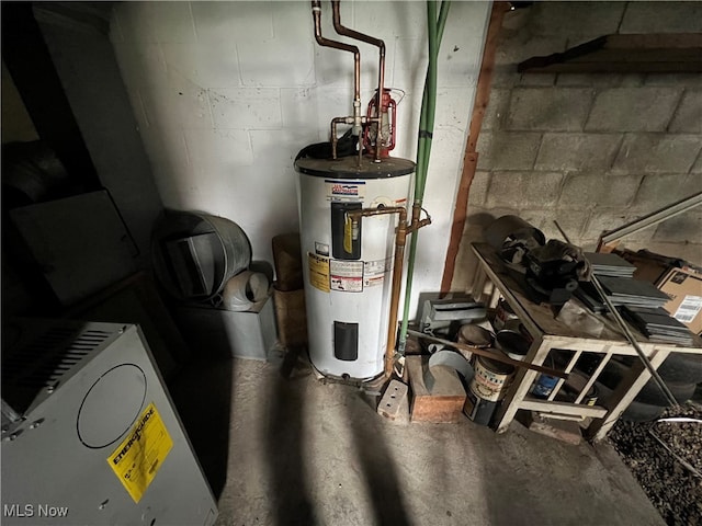 utilities featuring water heater