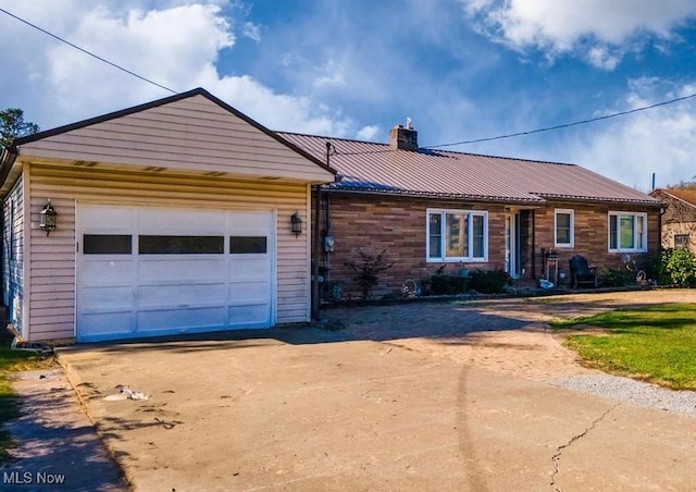 ranch-style house with a garage