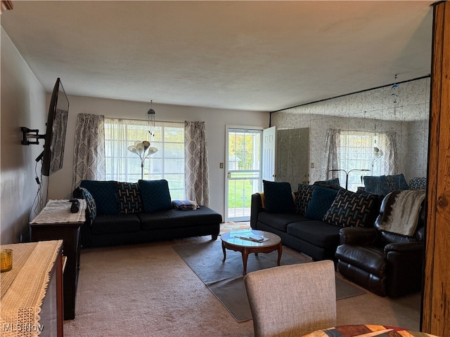 view of carpeted living room