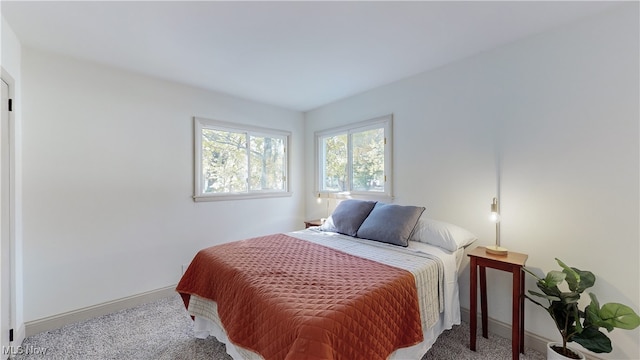 view of carpeted bedroom