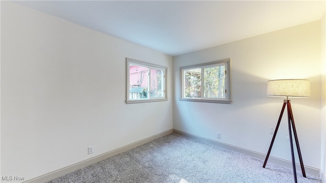 view of carpeted empty room