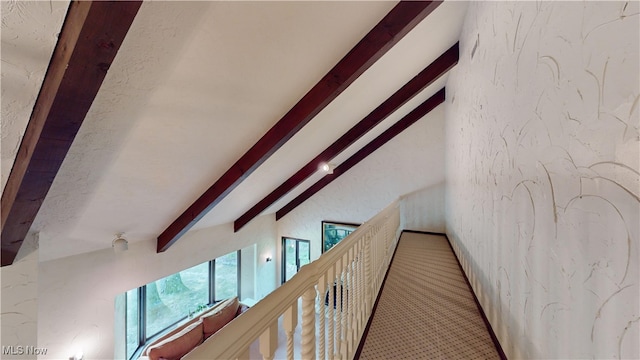 room details featuring beamed ceiling