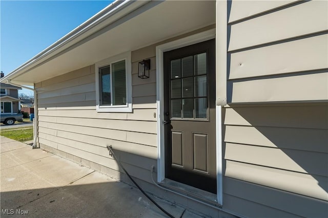 view of doorway to property