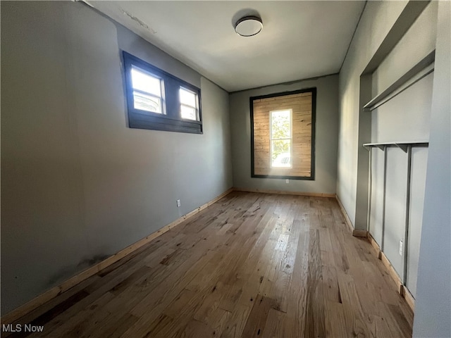 empty room featuring light hardwood / wood-style flooring