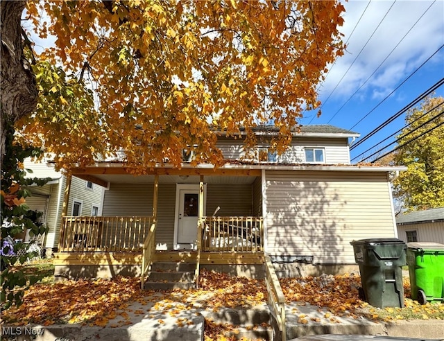 view of front of house with covered porch