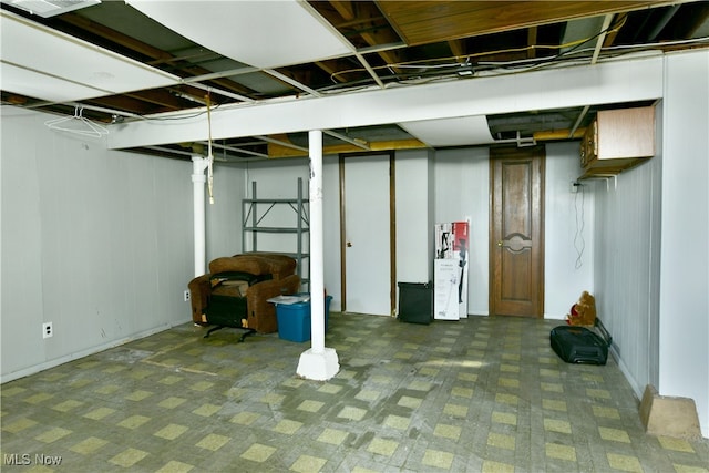 view of basement