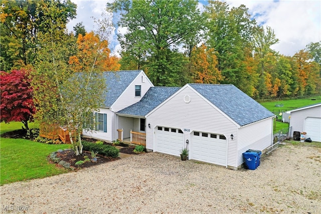 view of front of property with a front lawn