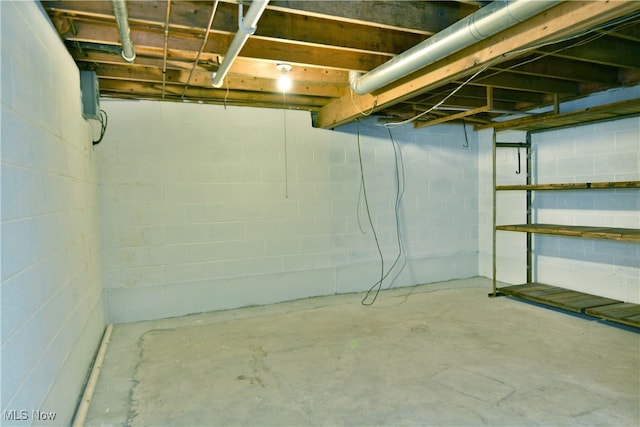 view of basement