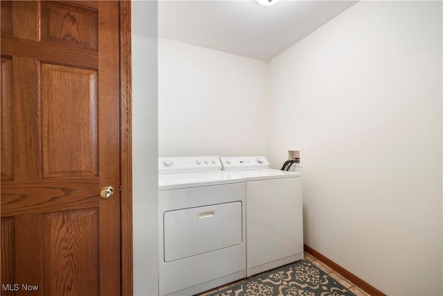 laundry room with independent washer and dryer