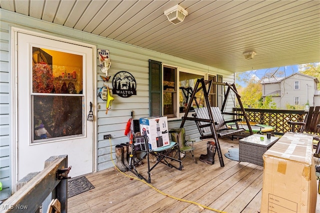 view of wooden deck