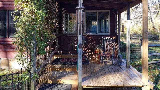 view of wooden deck