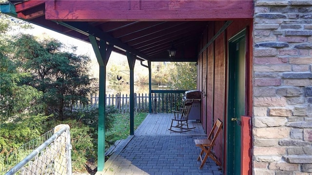 view of patio / terrace with area for grilling