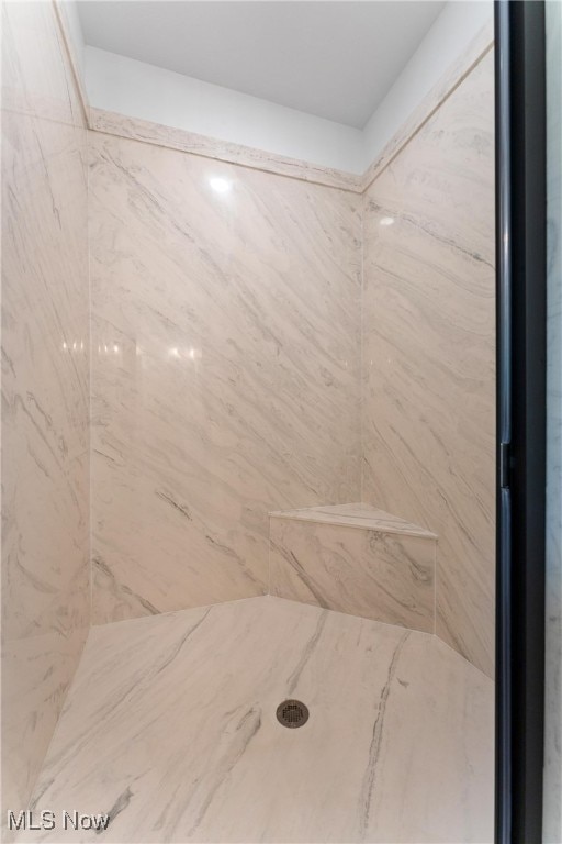 bathroom with tiled shower