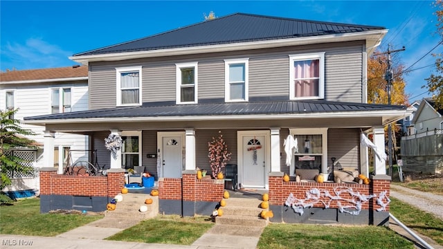 view of front of house with a porch