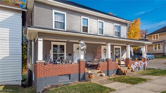 view of front of property with a porch