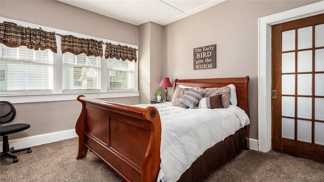 view of carpeted bedroom